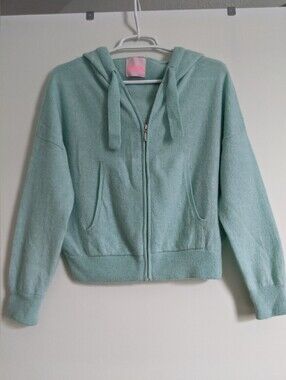 CRUSH .Mint Zip-Up Hooded SWEATER